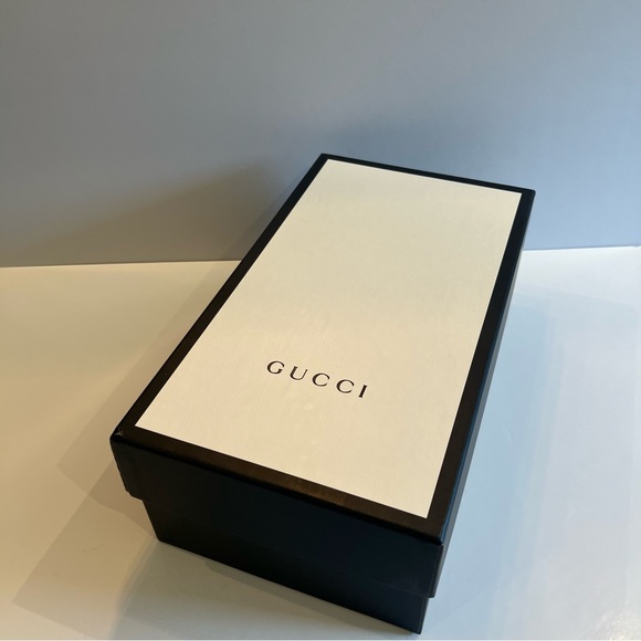 Gucci Ace Embroidered Low-Top Sneakers in White with Navy&Red - Men size US 9.5 - Picture 14 of 16